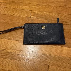 Michael Kors navy clutch